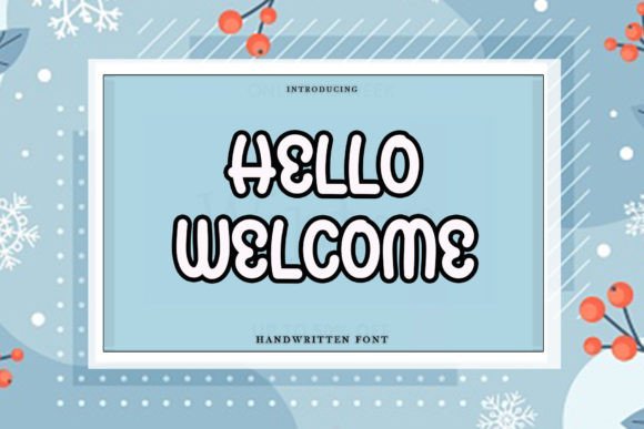 Hello Welcome: Elegant Script for Creative Designs