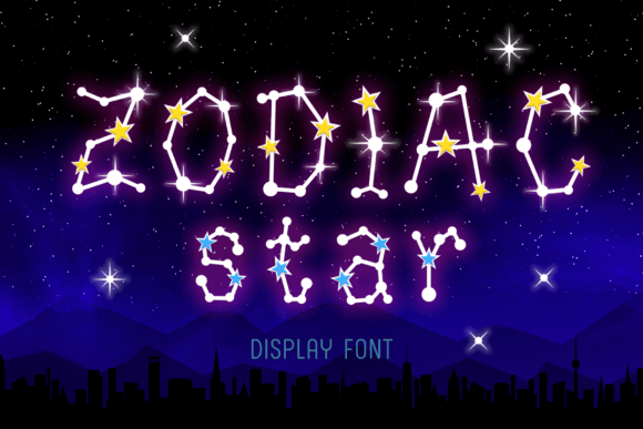 Zodiac Star: A Magical Display Font for Designers